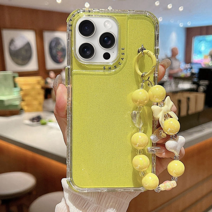 Funda para teléfono con cobertura total de TPU + PC + lentejuelas brillantes con pulsera, For iPhone 17 Pro Max, For iPhone 17 Pro, For iPhone 16 Pro Max, For iPhone 16 Pro, For iPhone 16 Plus, For iPhone 16, For iPhone 15 Pro Max, For iPhone 15 Pro   ...