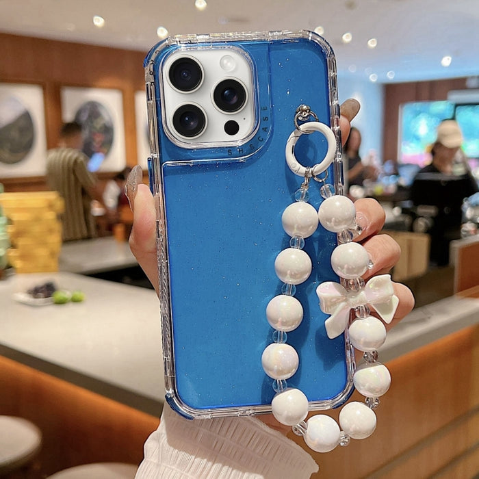 Funda para teléfono con cobertura total de TPU + PC + lentejuelas brillantes con pulsera, For iPhone 17 Pro Max, For iPhone 17 Pro, For iPhone 16 Pro Max, For iPhone 16 Pro, For iPhone 16 Plus, For iPhone 16, For iPhone 15 Pro Max, For iPhone 15 Pro   ...