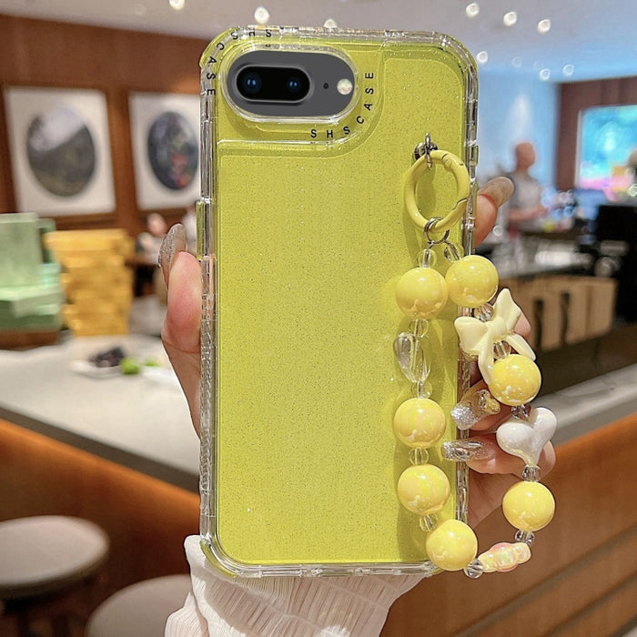 Funda para teléfono con cobertura total de TPU + PC + lentejuelas brillantes con pulsera, For iPhone XR, For iPhone XS Max, For iPhone 6 Plus / 7 Plus / 8 Plus