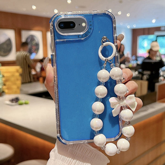 Funda para teléfono con cobertura total de TPU + PC + lentejuelas brillantes con pulsera, For iPhone XR, For iPhone XS Max, For iPhone 6 Plus / 7 Plus / 8 Plus