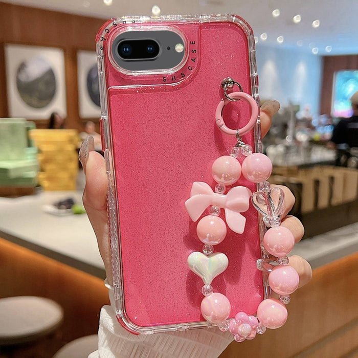 Funda para teléfono con cobertura total de TPU + PC + lentejuelas brillantes con pulsera, For iPhone XR, For iPhone XS Max, For iPhone 6 Plus / 7 Plus / 8 Plus