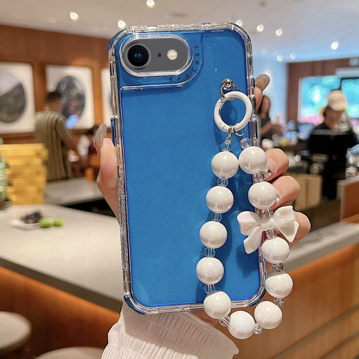 Funda para teléfono con cobertura total de TPU + PC + lentejuelas brillantes con pulsera, For iPhone 17 Pro Max, For iPhone 17 Pro, For iPhone 16 Pro Max, For iPhone 16 Pro, For iPhone 16 Plus, For iPhone 16, For iPhone 15 Pro Max, For iPhone 15 Pro   ...