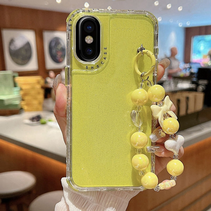 Funda para teléfono con cobertura total de TPU + PC + lentejuelas brillantes con pulsera, For iPhone 17 Pro Max, For iPhone 17 Pro, For iPhone 16 Pro Max, For iPhone 16 Pro, For iPhone 16 Plus, For iPhone 16, For iPhone 15 Pro Max, For iPhone 15 Pro   ...