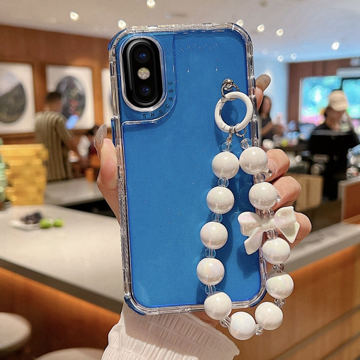 Funda para teléfono con cobertura total de TPU + PC + lentejuelas brillantes con pulsera, For iPhone 17 Pro Max, For iPhone 17 Pro, For iPhone 16 Pro Max, For iPhone 16 Pro, For iPhone 16 Plus, For iPhone 16, For iPhone 15 Pro Max, For iPhone 15 Pro   ...