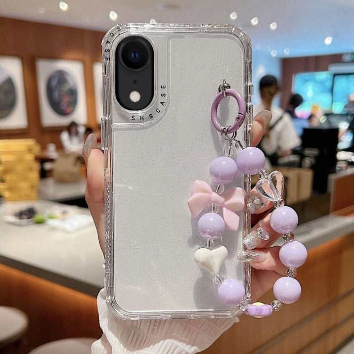 Funda para teléfono con cobertura total de TPU + PC + lentejuelas brillantes con pulsera, For iPhone XR, For iPhone XS Max, For iPhone 6 Plus / 7 Plus / 8 Plus
