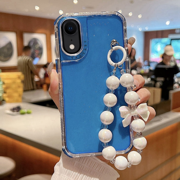 Funda para teléfono con cobertura total de TPU + PC + lentejuelas brillantes con pulsera, For iPhone XR, For iPhone XS Max, For iPhone 6 Plus / 7 Plus / 8 Plus