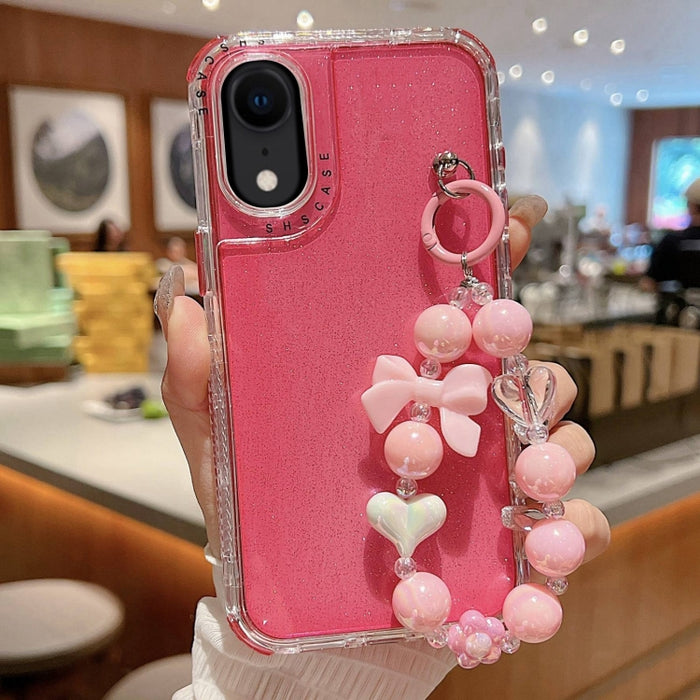 Funda para teléfono con cobertura total de TPU + PC + lentejuelas brillantes con pulsera, For iPhone XR, For iPhone XS Max, For iPhone 6 Plus / 7 Plus / 8 Plus