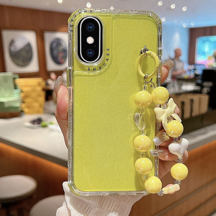 Funda para teléfono con cobertura total de TPU + PC + lentejuelas brillantes con pulsera, For iPhone XR, For iPhone XS Max, For iPhone 6 Plus / 7 Plus / 8 Plus