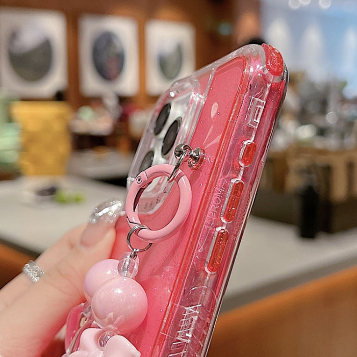 Funda para teléfono con cobertura total de TPU + PC + lentejuelas brillantes con pulsera, For iPhone XR, For iPhone XS Max, For iPhone 6 Plus / 7 Plus / 8 Plus
