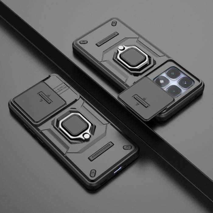 Funda para teléfono a prueba de golpes con soporte y carcasa deslizante de TPU + PC Camshield, For Redmi K70 Ultra Global