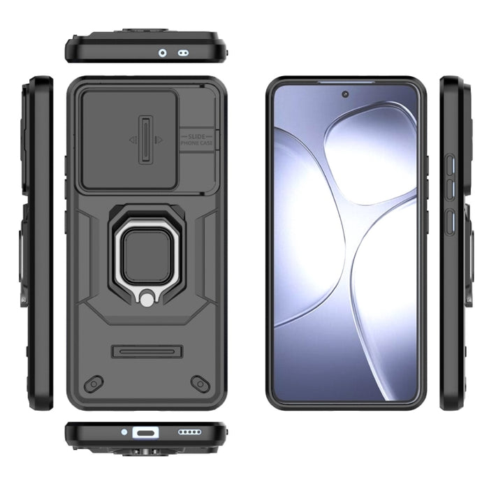Funda para teléfono a prueba de golpes con soporte y carcasa deslizante de TPU + PC Camshield, For Redmi K70 Ultra Global