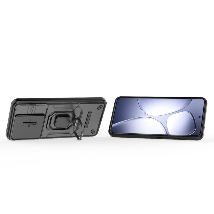 Funda para teléfono a prueba de golpes con soporte y carcasa deslizante de TPU + PC Camshield, For Redmi K70 Ultra Global