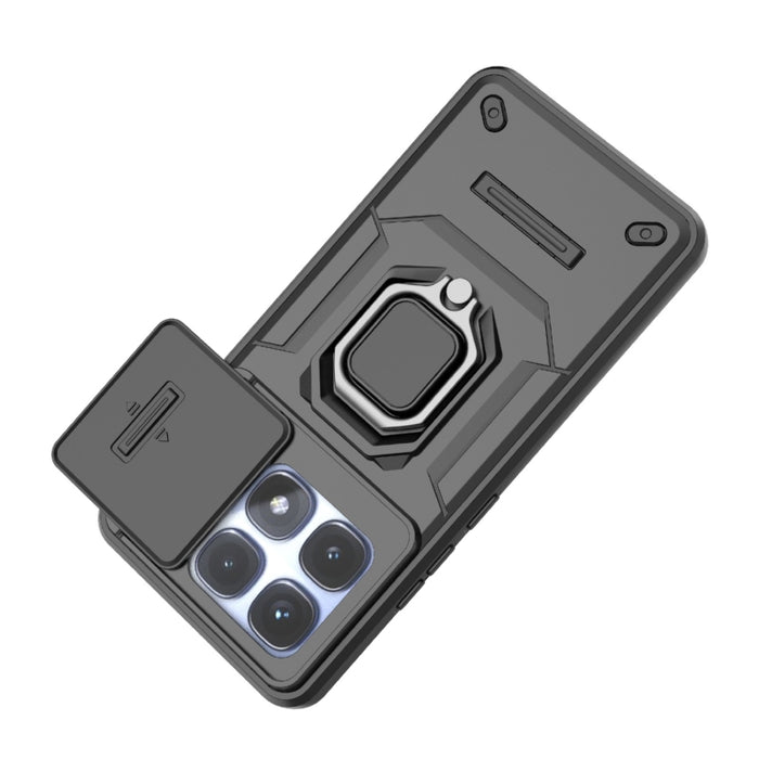 Funda para teléfono a prueba de golpes con soporte y carcasa deslizante de TPU + PC Camshield, For Redmi K70 Ultra Global