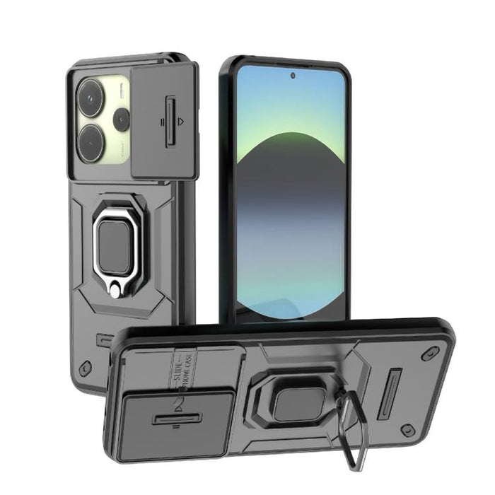 Funda para teléfono a prueba de golpes con soporte y carcasa deslizante de TPU + PC Camshield, For Redmi Turbo 5 Max / Poco X8 Pro Max, For Redmi Turbo 5 5G / Poco X8 Pro 5G, For Redmi Note 15 Pro+ 5G Global 163.3mm, For Redmi Note 15 5G Global 164mm  ...