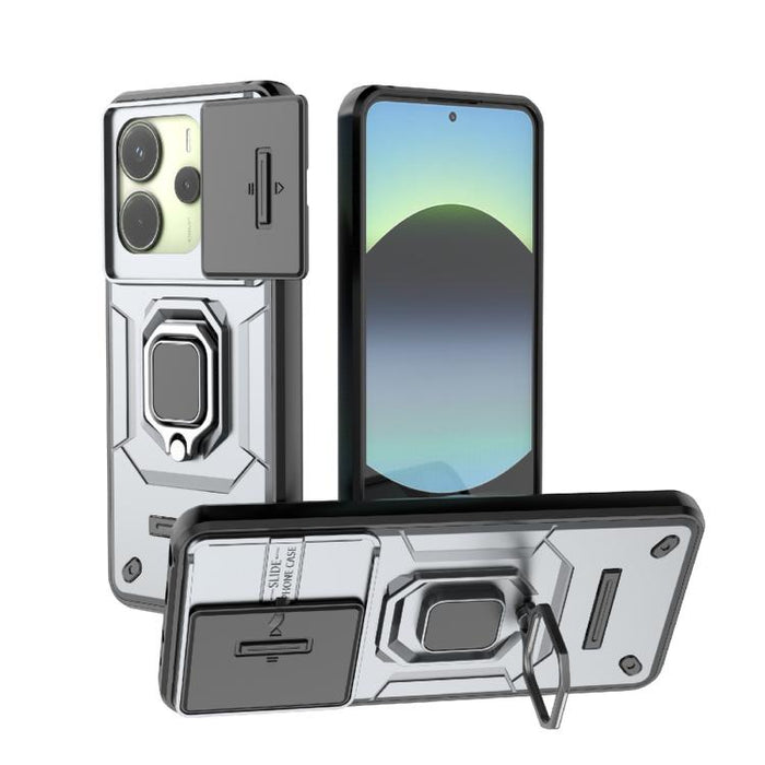 Funda para teléfono a prueba de golpes con soporte y carcasa deslizante de TPU + PC Camshield, For Redmi Turbo 5 Max / Poco X8 Pro Max, For Redmi Turbo 5 5G / Poco X8 Pro 5G, For Redmi Note 15 Pro+ 5G Global 163.3mm, For Redmi Note 15 5G Global 164mm  ...