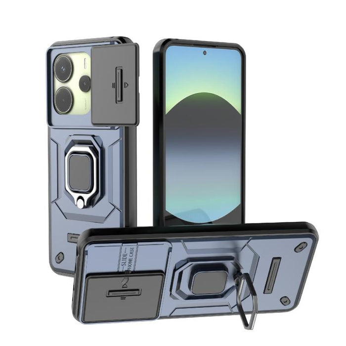 Funda para teléfono a prueba de golpes con soporte y carcasa deslizante de TPU + PC Camshield, For Redmi Turbo 5 Max / Poco X8 Pro Max, For Redmi Turbo 5 5G / Poco X8 Pro 5G, For Redmi Note 15 Pro+ 5G Global 163.3mm, For Redmi Note 15 5G Global 164mm  ...