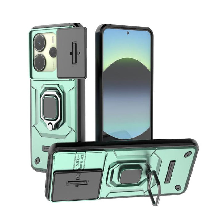 Funda para teléfono a prueba de golpes con soporte y carcasa deslizante de TPU + PC Camshield, For Redmi Turbo 5 Max / Poco X8 Pro Max, For Redmi Turbo 5 5G / Poco X8 Pro 5G, For Redmi Note 15 Pro+ 5G Global 163.3mm, For Redmi Note 15 5G Global 164mm  ...