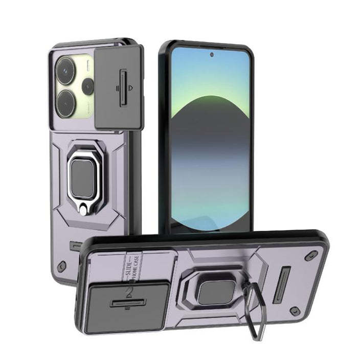 Funda para teléfono a prueba de golpes con soporte y carcasa deslizante de TPU + PC Camshield, For Redmi Turbo 5 Max / Poco X8 Pro Max, For Redmi Turbo 5 5G / Poco X8 Pro 5G, For Redmi Note 15 Pro+ 5G Global 163.3mm, For Redmi Note 15 5G Global 164mm  ...