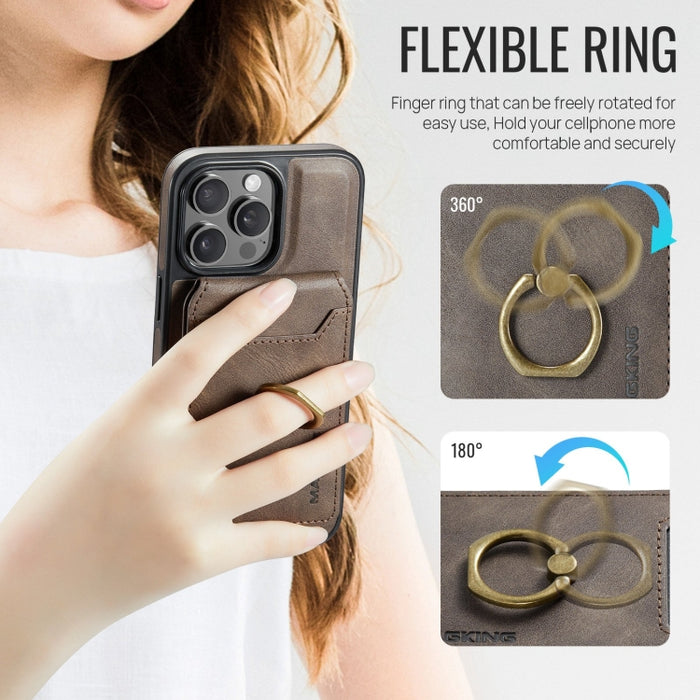 Funda para teléfono con tapa trasera RFID y billetera desmontable MagSafe DG.MING K1, For iPhone 13, For iPhone 12, For iPhone 12 Pro Max, For iPhone 12 Pro