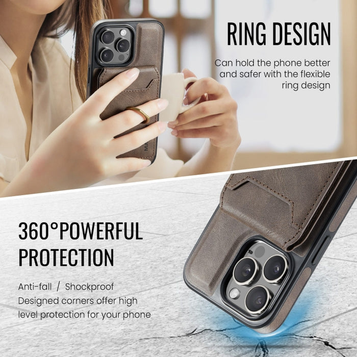 Funda para teléfono con tapa trasera RFID y billetera desmontable MagSafe DG.MING K1, For iPhone 13, For iPhone 12, For iPhone 12 Pro Max, For iPhone 12 Pro