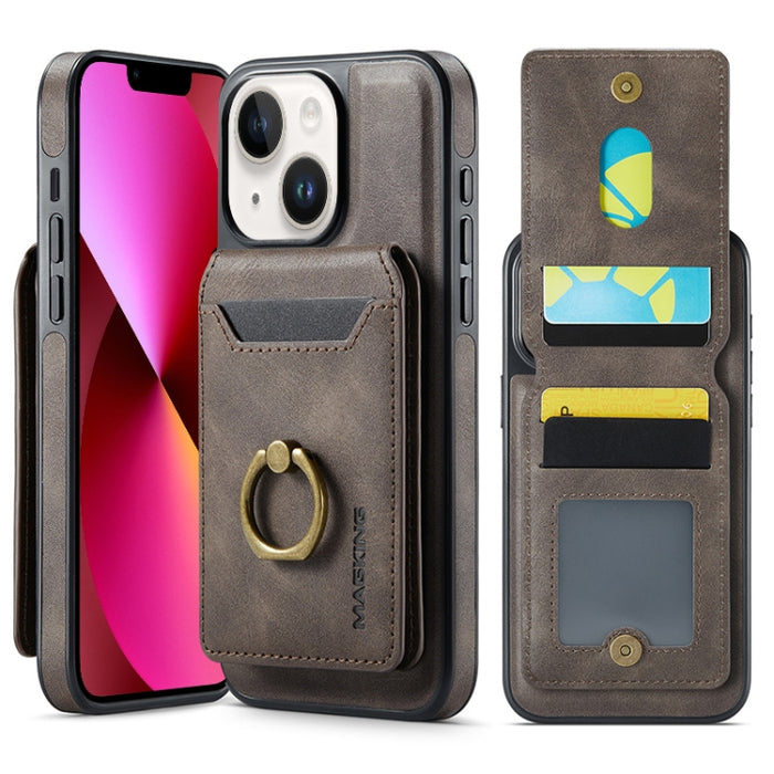 Funda para teléfono con tapa trasera RFID y billetera desmontable MagSafe DG.MING K1, For iPhone 13, For iPhone 12, For iPhone 12 Pro Max, For iPhone 12 Pro