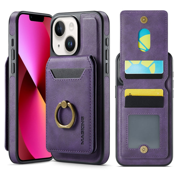 Funda para teléfono con tapa trasera RFID y billetera desmontable MagSafe DG.MING K1, For iPhone 13, For iPhone 12, For iPhone 12 Pro Max, For iPhone 12 Pro
