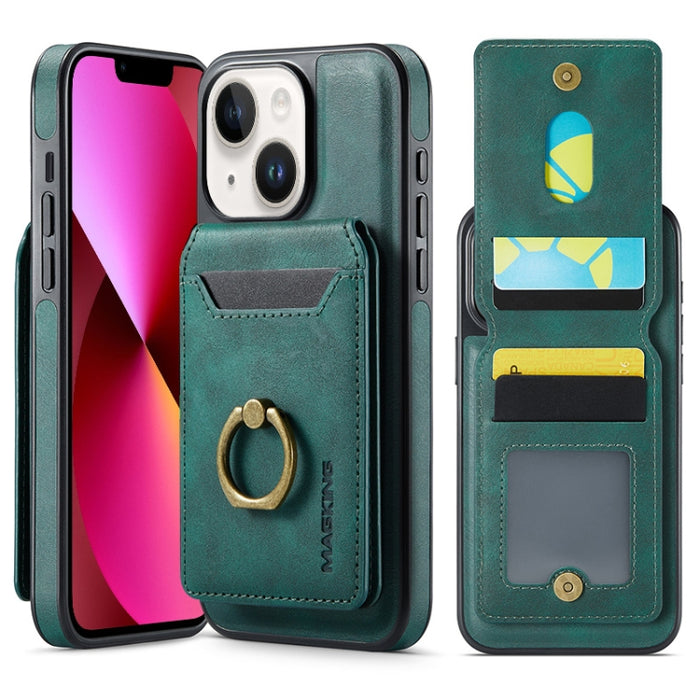 Funda para teléfono con tapa trasera RFID y billetera desmontable MagSafe DG.MING K1, For iPhone 13, For iPhone 12, For iPhone 12 Pro Max, For iPhone 12 Pro