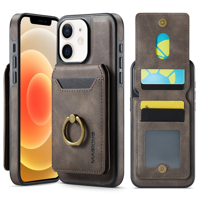 Funda para teléfono con tapa trasera RFID y billetera desmontable MagSafe DG.MING K1, For iPhone 13, For iPhone 12, For iPhone 12 Pro Max, For iPhone 12 Pro