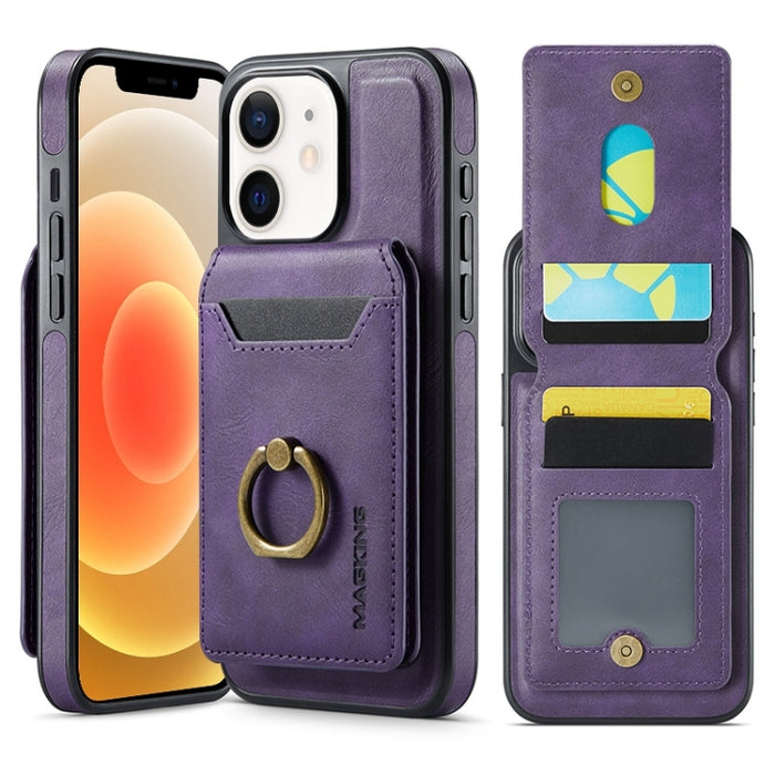 Funda para teléfono con tapa trasera RFID y billetera desmontable MagSafe DG.MING K1, For iPhone 13, For iPhone 12, For iPhone 12 Pro Max, For iPhone 12 Pro