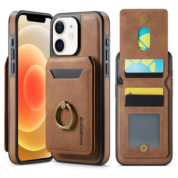 Funda para teléfono con tapa trasera RFID y billetera desmontable MagSafe DG.MING K1, For iPhone 13, For iPhone 12, For iPhone 12 Pro Max, For iPhone 12 Pro