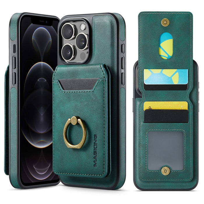Funda para teléfono con tapa trasera RFID y billetera desmontable MagSafe DG.MING K1, For iPhone 13, For iPhone 12, For iPhone 12 Pro Max, For iPhone 12 Pro