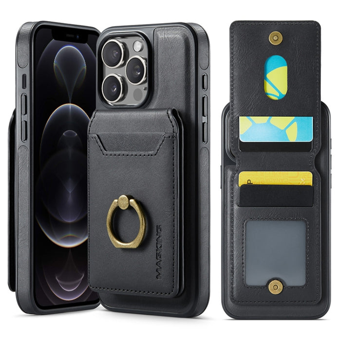 Funda para teléfono con tapa trasera RFID y billetera desmontable MagSafe DG.MING K1, For iPhone 13, For iPhone 12, For iPhone 12 Pro Max, For iPhone 12 Pro