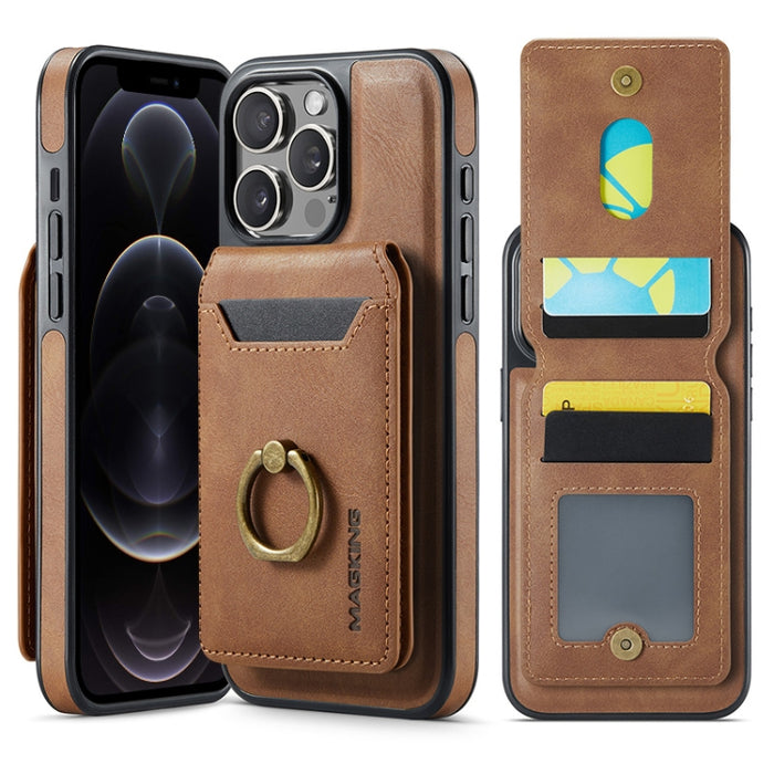 Funda para teléfono con tapa trasera RFID y billetera desmontable MagSafe DG.MING K1, For iPhone 13, For iPhone 12, For iPhone 12 Pro Max, For iPhone 12 Pro