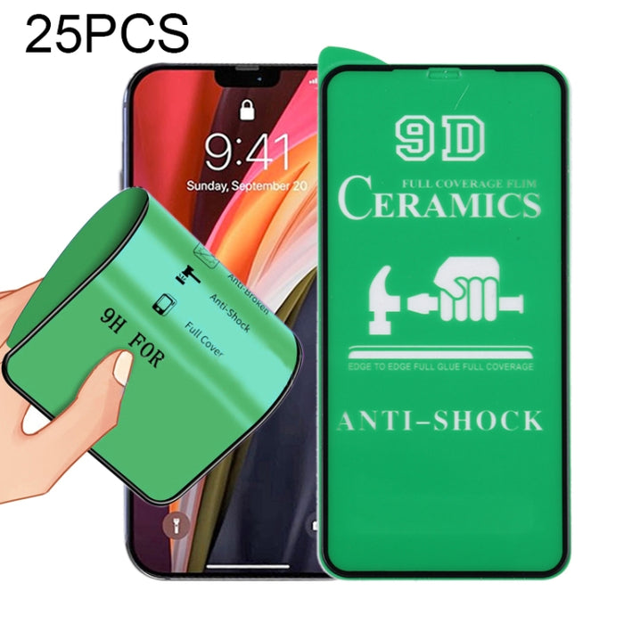 Película de cerámica con pegamento completo de pantalla completa 25 PCS 9D, For iPhone 12 mini (25 PCS), For iPhone 12 / 12 Pro (25 PCS), For iPhone 12 Pro Max (25 PCS)