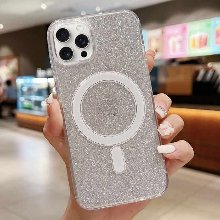 Funda para teléfono MagSafe con purpurina acrílica transparente, For iPhone 18 Pro / 17 Pro, For iPhone 18 Pro Max / 17 Pro Max, For iPhone 17e / 16e, For iPhone 17, For iPhone Air, For iPhone 16 Pro Max, For iPhone 16 Pro, For iPhone 16 Plus          ...
