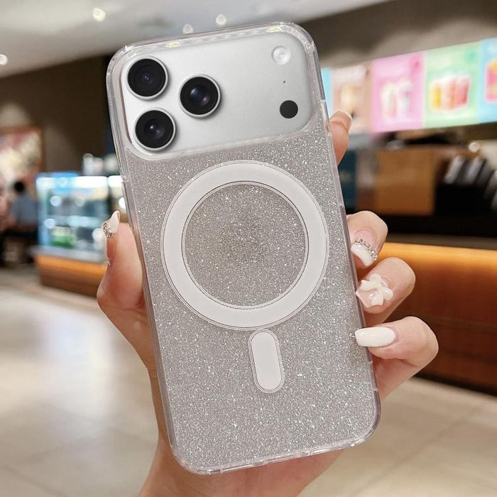 Funda para teléfono MagSafe con purpurina acrílica transparente, For iPhone 18 Pro / 17 Pro, For iPhone 18 Pro Max / 17 Pro Max, For iPhone 17e / 16e, For iPhone 17, For iPhone Air, For iPhone 16 Pro Max, For iPhone 16 Pro, For iPhone 16 Plus          ...