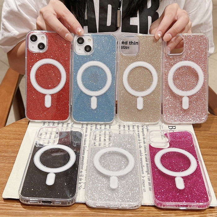 Funda para teléfono MagSafe con purpurina acrílica transparente, For iPhone 18 Pro / 17 Pro, For iPhone 18 Pro Max / 17 Pro Max, For iPhone 17e / 16e, For iPhone 17, For iPhone Air, For iPhone 16 Pro Max, For iPhone 16 Pro, For iPhone 16 Plus          ...