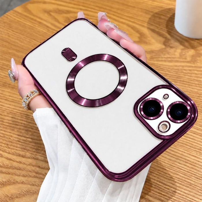 Estuche para teléfono con revestimiento electrolítico MagSafe, For iPhone 14 Pro Max, For iPhone 13 Pro Max, For iPhone 13 Pro, For iPhone 13, For iPhone 12, For iPhone 12 Pro Max, For iPhone 12 Pro, For iPhone 11 Pro Max