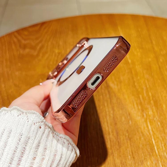 Estuche para teléfono con revestimiento electrolítico MagSafe, For iPhone 14 Pro Max, For iPhone 13 Pro Max, For iPhone 13 Pro, For iPhone 13, For iPhone 12, For iPhone 12 Pro Max, For iPhone 12 Pro, For iPhone 11 Pro Max