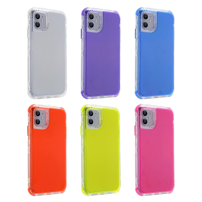 3 en 1 Dreamland PC + TPU Estuche protector de borde transparente de color sólido