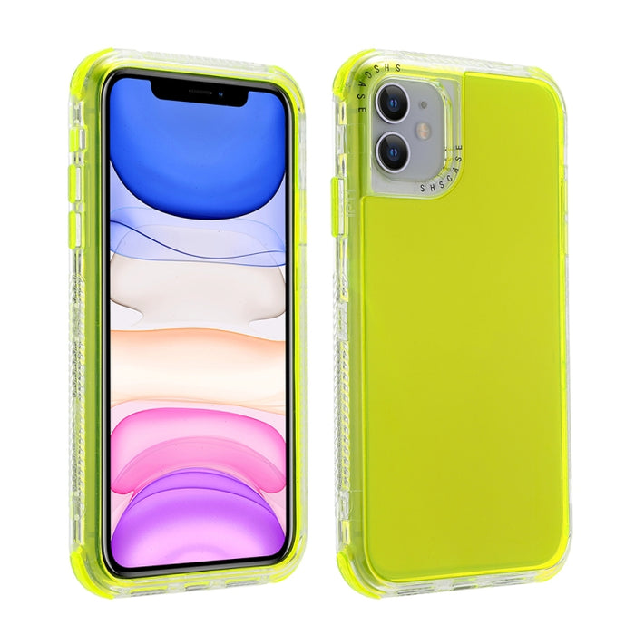 3 en 1 Dreamland PC + TPU Estuche protector de borde transparente de color sólido