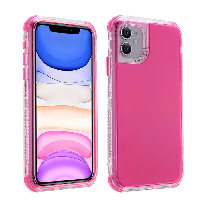 3 en 1 Dreamland PC + TPU Estuche protector de borde transparente de color sólido