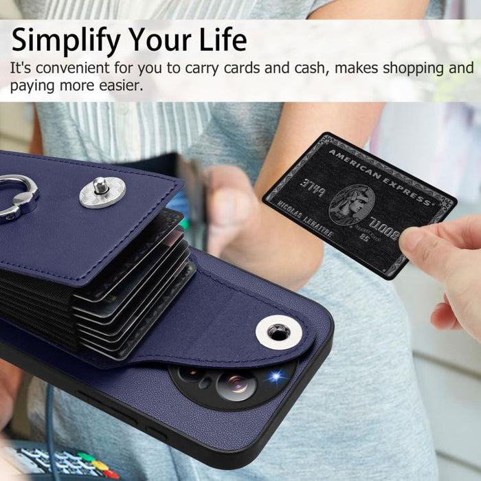 Estuche para teléfono con soporte para tarjetas y anillos, For Xiaomi 15 Ultra, For Xiaomi Poco X7 Pro, For Xiaomi Poco F6 5G India, For Xiaomi Civi 4 Pro