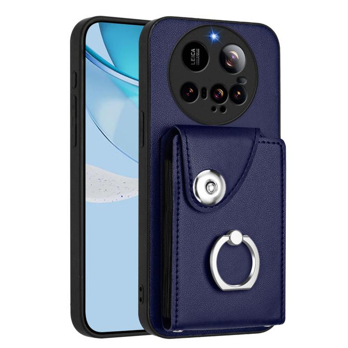 Estuche para teléfono con soporte para tarjetas y anillos, For Xiaomi 15 Ultra, For Xiaomi Poco X7 Pro, For Xiaomi Poco F6 5G India, For Xiaomi Civi 4 Pro