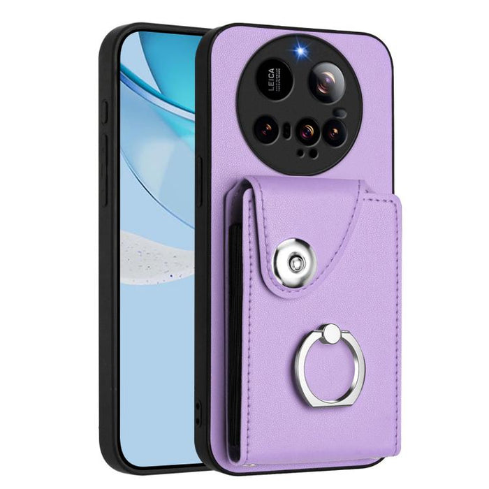 Estuche para teléfono con soporte para tarjetas y anillos, For Xiaomi 15 Ultra, For Xiaomi Poco X7 Pro, For Xiaomi Poco F6 5G India, For Xiaomi Civi 4 Pro