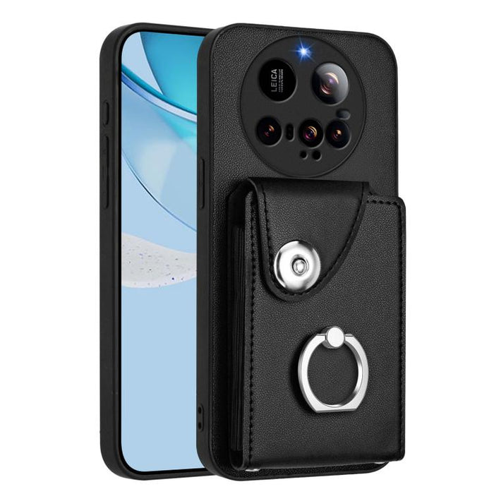 Estuche para teléfono con soporte para tarjetas y anillos, For Xiaomi 15 Ultra, For Xiaomi Poco X7 Pro, For Xiaomi Poco F6 5G India, For Xiaomi Civi 4 Pro