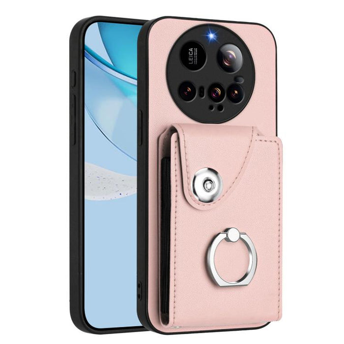 Estuche para teléfono con soporte para tarjetas y anillos, For Xiaomi 15 Ultra, For Xiaomi Poco X7 Pro, For Xiaomi Poco F6 5G India, For Xiaomi Civi 4 Pro
