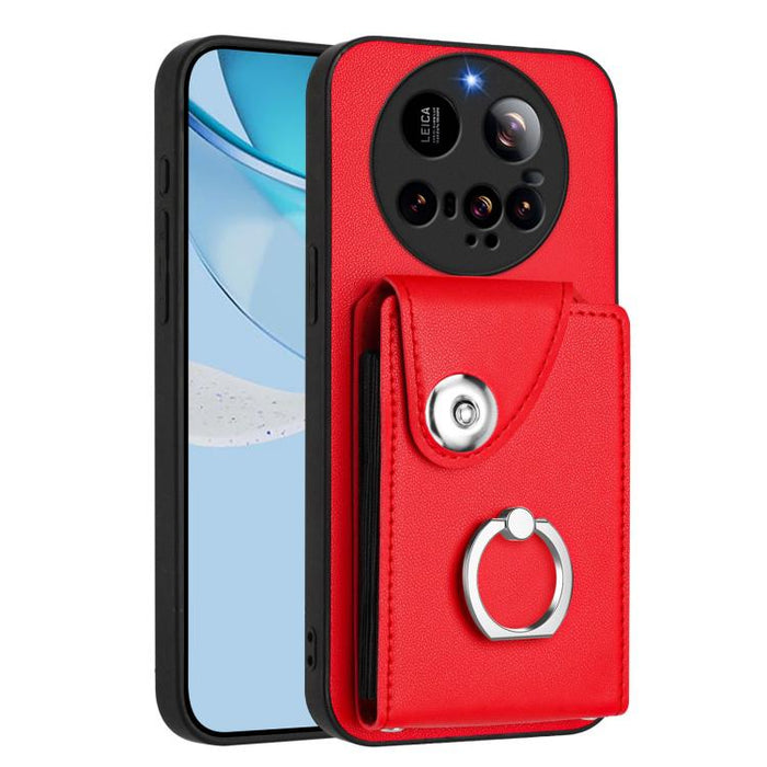 Estuche para teléfono con soporte para tarjetas y anillos, For Xiaomi 15 Ultra, For Xiaomi Poco X7 Pro, For Xiaomi Poco F6 5G India, For Xiaomi Civi 4 Pro