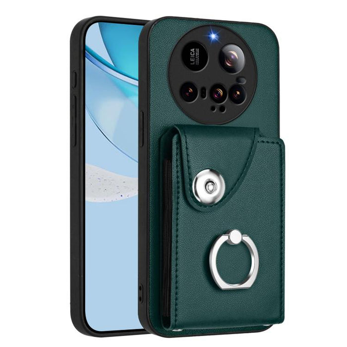 Estuche para teléfono con soporte para tarjetas y anillos, For Xiaomi 15 Ultra, For Xiaomi Poco X7 Pro, For Xiaomi Poco F6 5G India, For Xiaomi Civi 4 Pro
