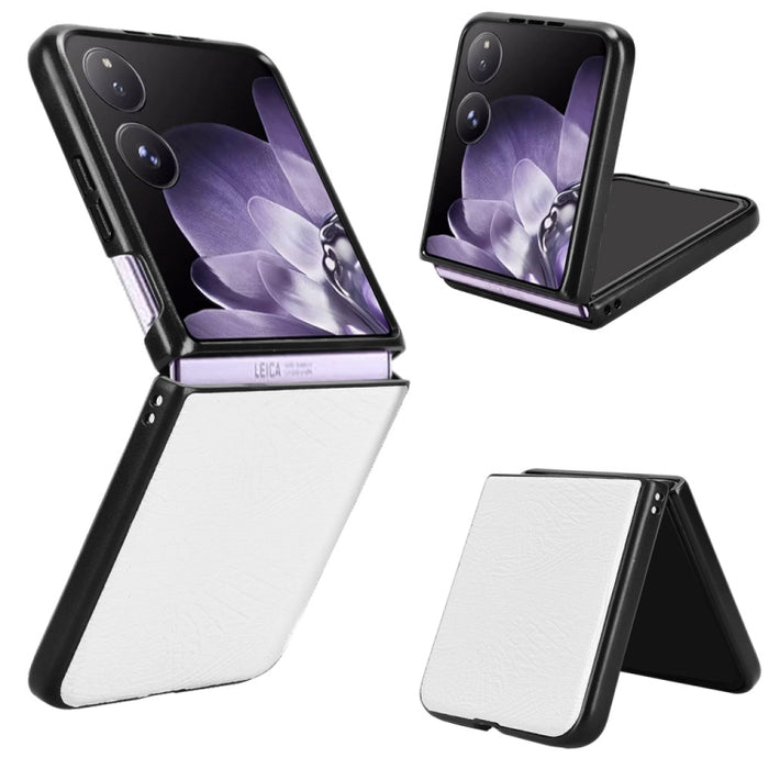 Funda trasera para teléfono con textura de cocodrilo, For Xiaomi Mix Flip 2, For Xiaomi Mix Flip, For Xiaomi Mix Fold 4